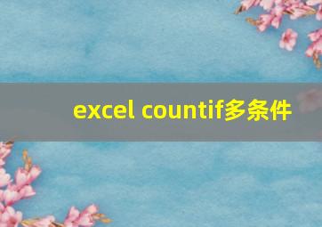 excel countif多条件